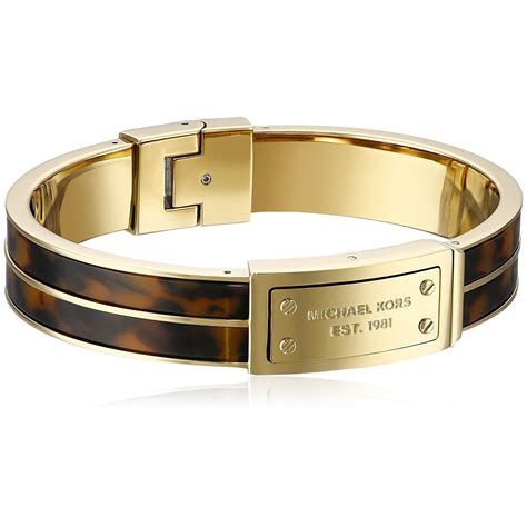 michael kors rose gold tortoise bangle|michael kors bracelet with lock.